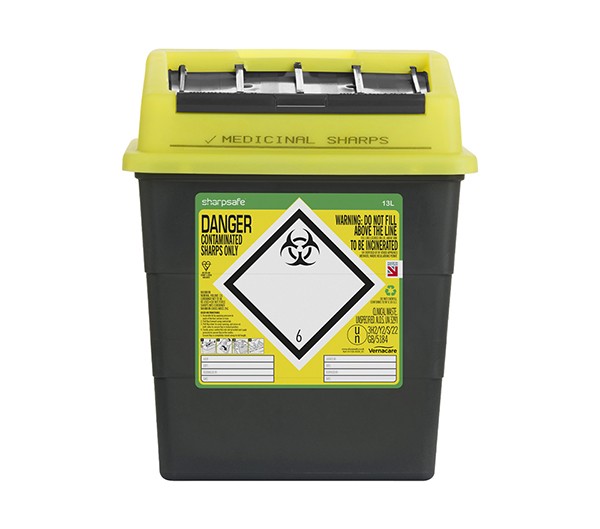 Sharpsafe Sharps Bin 13Ltr Yellow Size 13LTR