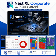 Nest XL Corporate DXF Nesting Software for Laser Plasma & Waterjet Cutting