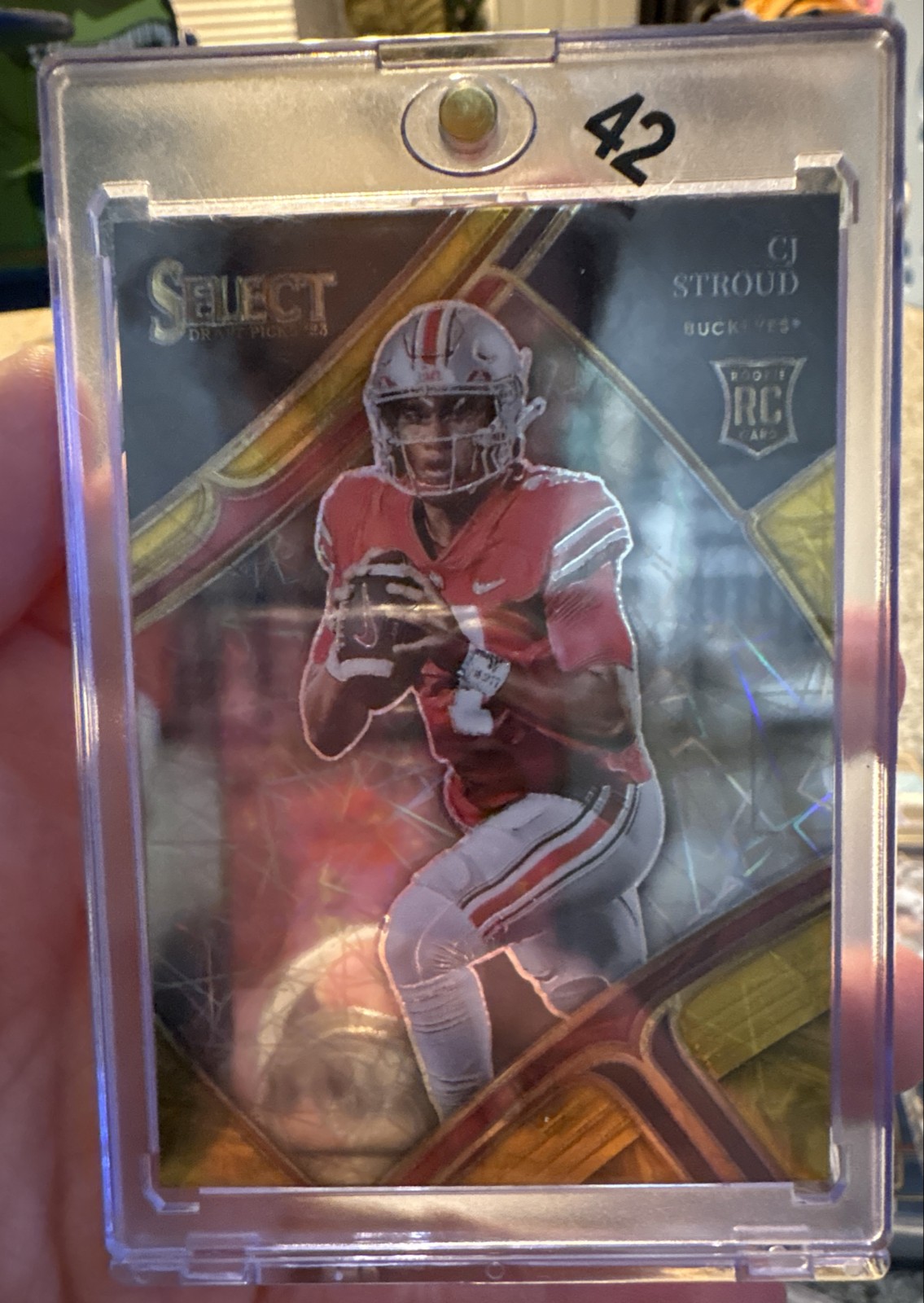 2023 Panini Select Draft Picks - Field Level C.J. Stroud Gold Lazer Prizm (RC)