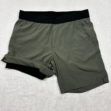 Ten Thousand Tactical Shorts Mens M Green Lined 7” Inseam Drawstring Gym Ripstop