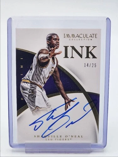 SHAQUILLE O'NEAL 2015-16 IMMACULATE INK AUTOGRAPH LSU #91 AUTO /25 Q6438