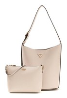Guess Meridian II Bucket Bag Schultertasche Tasche Ivory Creme Neu