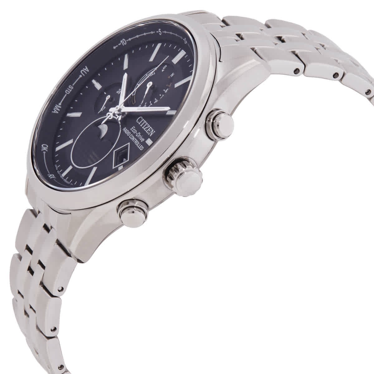 Citizen Eco-Drive Radio-Controlled Moon Phase Black Dial