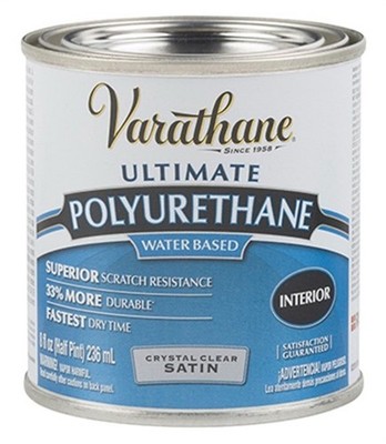 Varathane Transparent Satin Crystal WaterBased Acrylic Polyurethane Finish 0.5pt