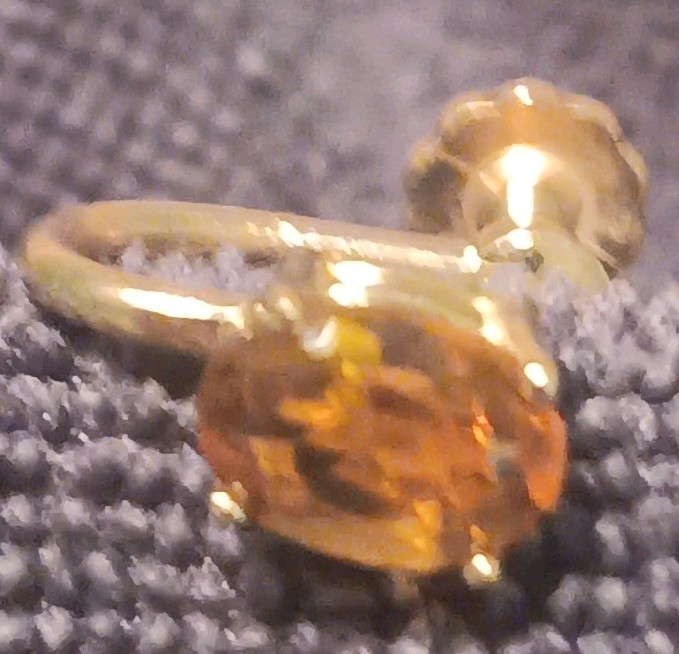 14k Solid Gold Mens Cufflink (Single) - image 2