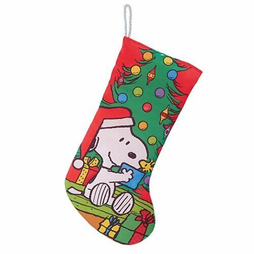 Peanuts Snoopy with Tree Christmas Stocking Christmas Decor New - Picture 1 of 1