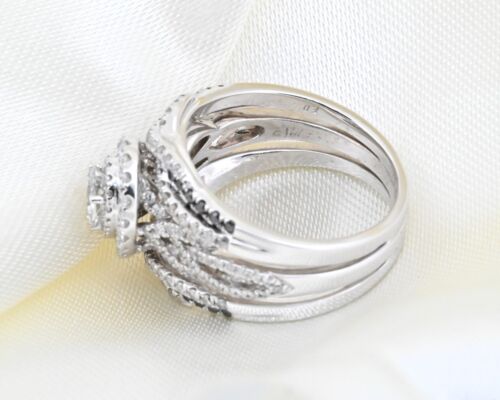 Neil Lane 14K White Gold 1.28ct Pear Diamonds Halo Engagement Ring Band Rtl $5K - Picture 11 of 16
