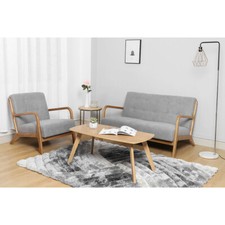 Fabric Modern Tub Arm Chair Accent Bucket Sofa Love Seat Solid Wood Frame Legs