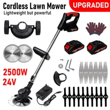 Cordless Weed Eater Electric Brush Cutter Lawn Edger Grass String Trimmer 2500W