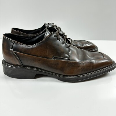 Kenneth Cole Reaction Square Toe Leather Lace Up Derby Shoes  display picture 1