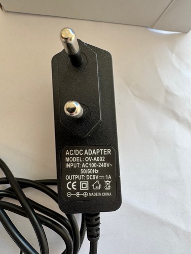 Alimentatore a spina 9 V/1 A adattatore OV-A002 spina cava 5,5/2,1 mm - Foto 2 di 4