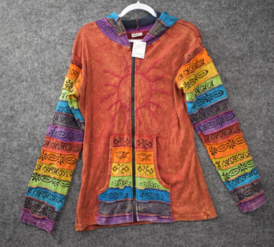 Unisex Patched Jacket L/XL Handmade Eco Friendly Hippie Boho Spiritual Nepal