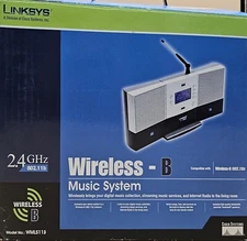 LINKSYS Wireless Music System WMLS11B Digital Media Streamer Internet Radio MP3