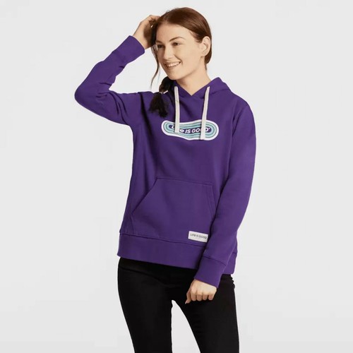 Life Is Good Women's Simply True Pullover Fleece Hoodie, Medium - 第 1/6 張圖片
