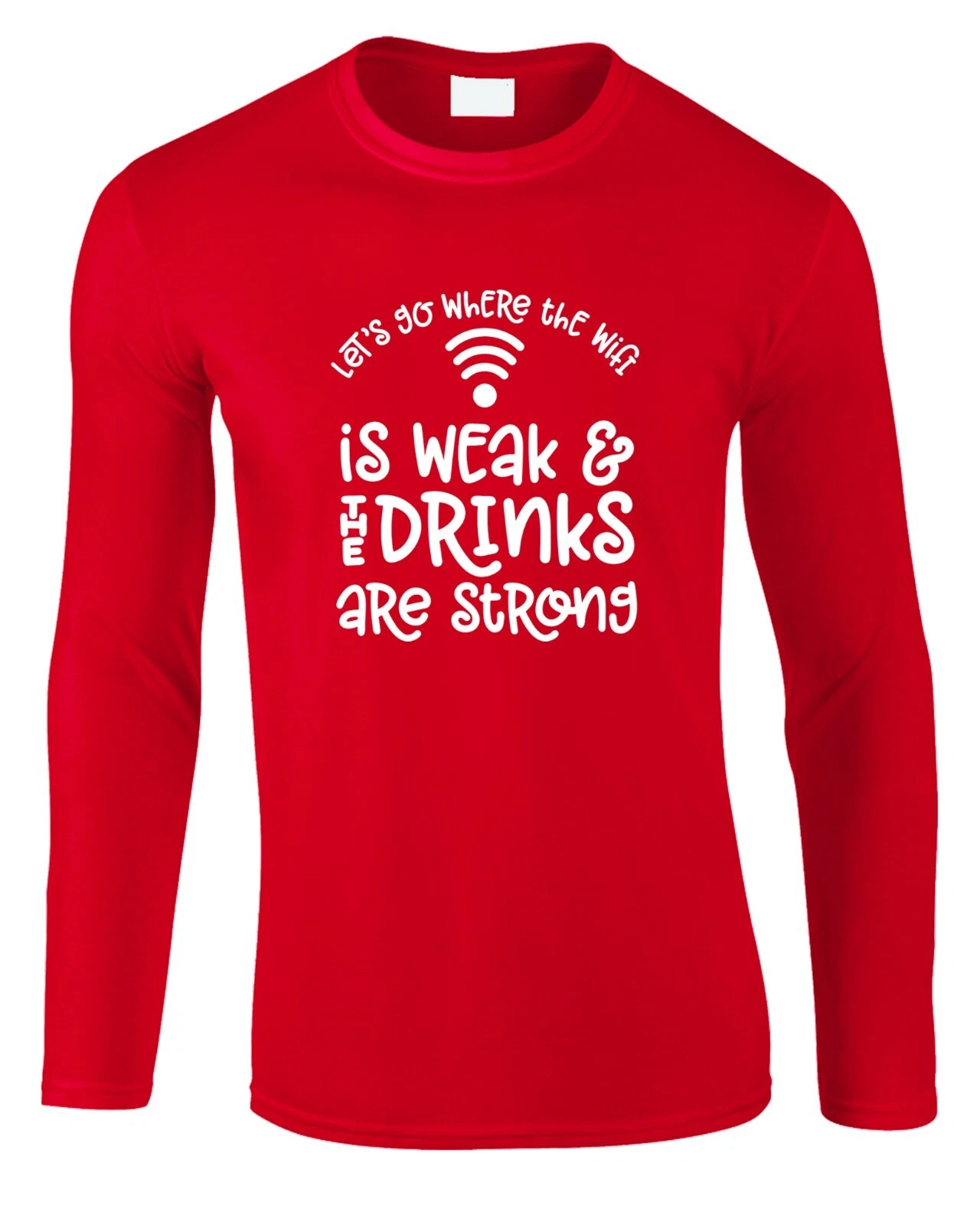 Camping WiFi Weak Drink Men's Long Sleeve T-Shirt Campfire Funny Summer Holiday