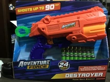Adventure Force 90' Range Destroyer Blaster with 24 Foam Darts NEW Lot of 3
