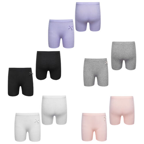 Elastic Waistband Girls Shorts Ribbed Kids Girls Underpants Pajama Bottoms - Picture 1 of 50