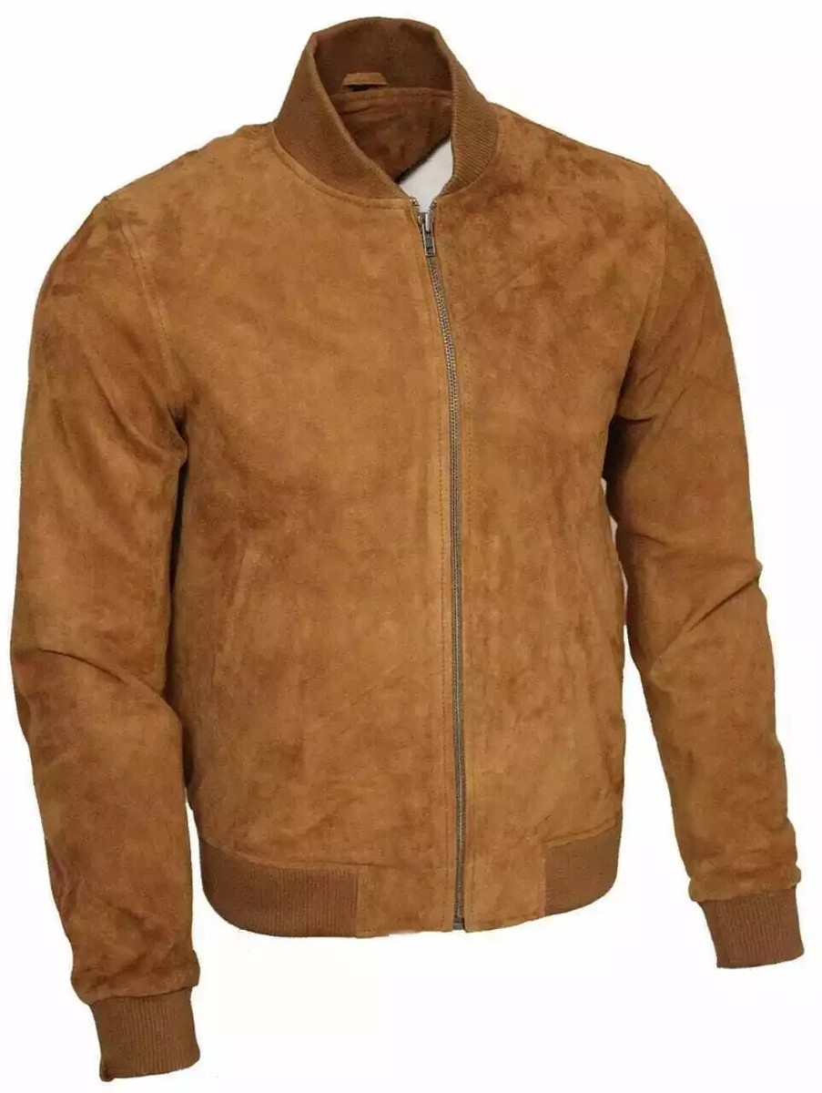 U*1様 cow leather jacket Timber land Bomb Vintage Timberland Men's Tan Cowhide Leather Bomber Jacket