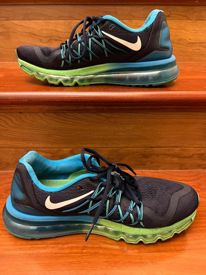 Size 9.5 - Nike Air Max 2015 Dark Obsidian Poison Green for sale 