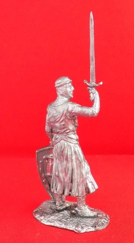 Modellino giocattolo collezione metallo latta fatto a mano 54 mm cavaliere inglese - Foto 5 di 5