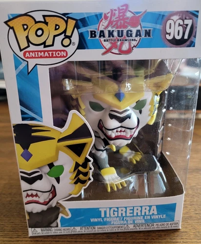 Funko Pop! Animation Bakugan Battle Brawlers Tigrerra #967 Vinyl Figure Mint!