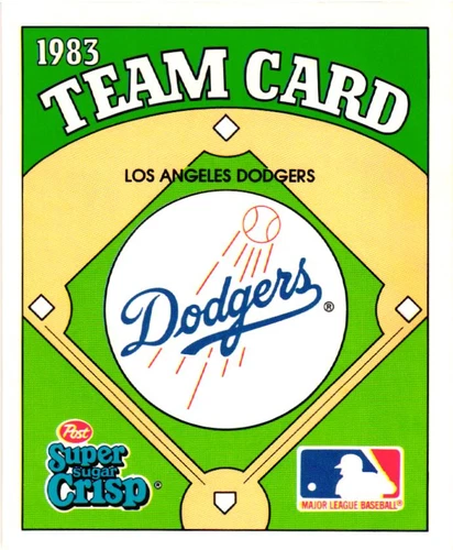 1983 Post Super Sugar Crisp Baseball Team Cards  / U Pick Cards / Buy2+ Save10%