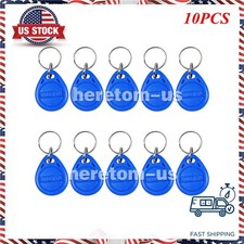 10pcs 125KHZ RFID Proximity ID Card Token Tags Key Fobs Key Chain Blue