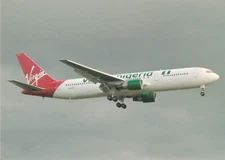 Postcard Airline VIRGIN NIGERIA B-767-3Y0ER YL-LCY CC9.
