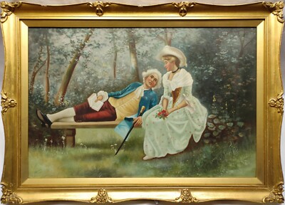 MANNER OF ALBERT TRINKWATER, ROMANTISCHES VIKTORIANISCHES ZEITALTER ORIGINAL LEINWAND ÖLGEMÄLDE