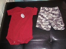 lot of 2 infants Bodysuit  Shorts Boys Sz 6 MOS