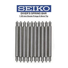 10 PC 20mm 22mm OEM SEIKO 1.5mm Non-Magnetic Diver's Spring Bars Double Fringe X