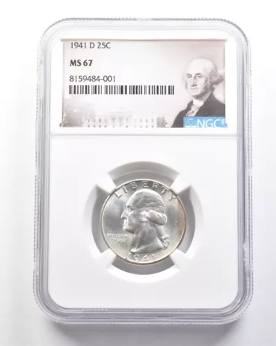 1941-D Washington Quarter MS67 NGC *7441