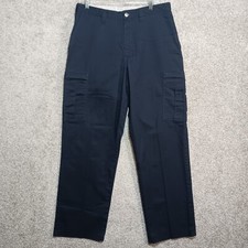 Dickies Flex Cargo Pants Mens 34 Navy Blue Stretch Utility Straight Leg
