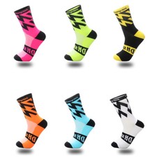 Calze Ciclismo Uomo Donna Equitazione Bicicletta Bici Sport Calzini Caviglia BMX XC MTB Nero