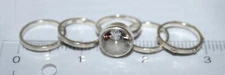 Silpada Sterling Silver HTF Large Round CZ Stack Full Set of 5 Rings R1790 SZ 6