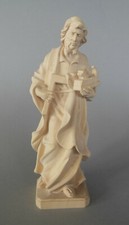 Heiliger Josef Joseph 20 cm hoch Holz natur Holzfigur leichter Gelbstich