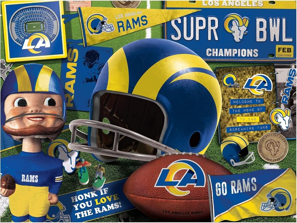 NFL Los Angeles Rams Set of 4x100pc Puzzle Bonus Posters Game Day At