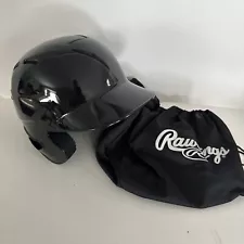 Rawlings Double Ear Baseball Helmet S100 w/Bag - Size 7 - Black