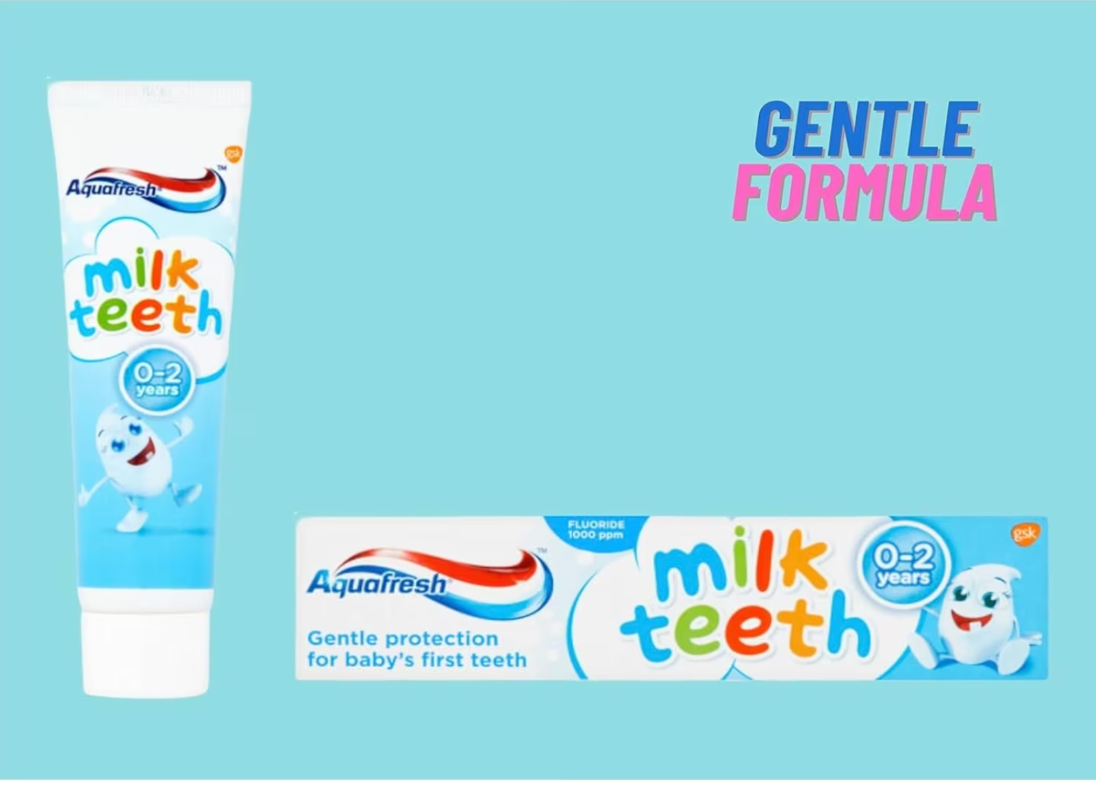 Aquafresh Milk Teeth Toothpaste For Baby Teeth 02 Years 50ml Pack of