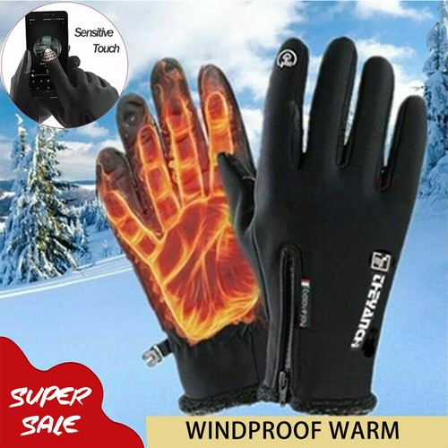 Winter Gloves Waterproof Thermal Touch Screen Thermal Windproof Warm grey/black - Picture 10 of 18