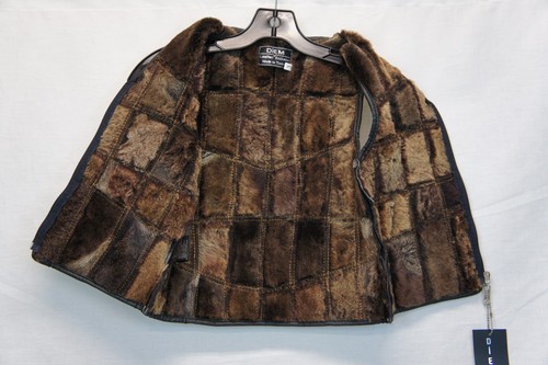 BLACK or BROWN 100% SHEEPSKIN SHEARLING LEATHER KIDS BOYS VEST GILET 4,5,6,7,8yo - Picture 6 of 12
