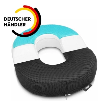 RIIJK Gel Sitzkissen, Ringkissen mit kühlender Gelschicht: wohltuender Sitzring