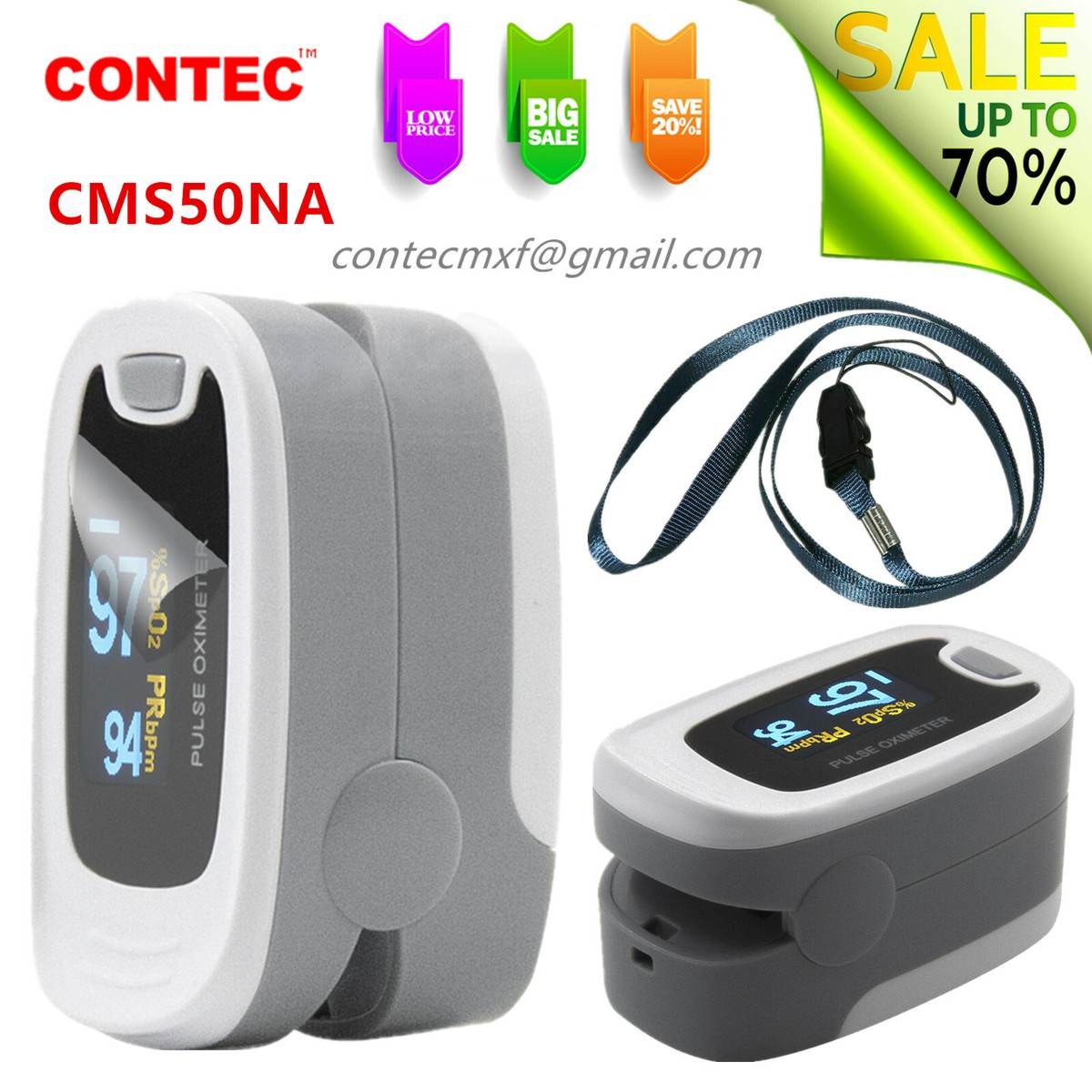 TFT Oximeter Finger Pulse Oximeter Digital Oxygen Meter Clip Spo2