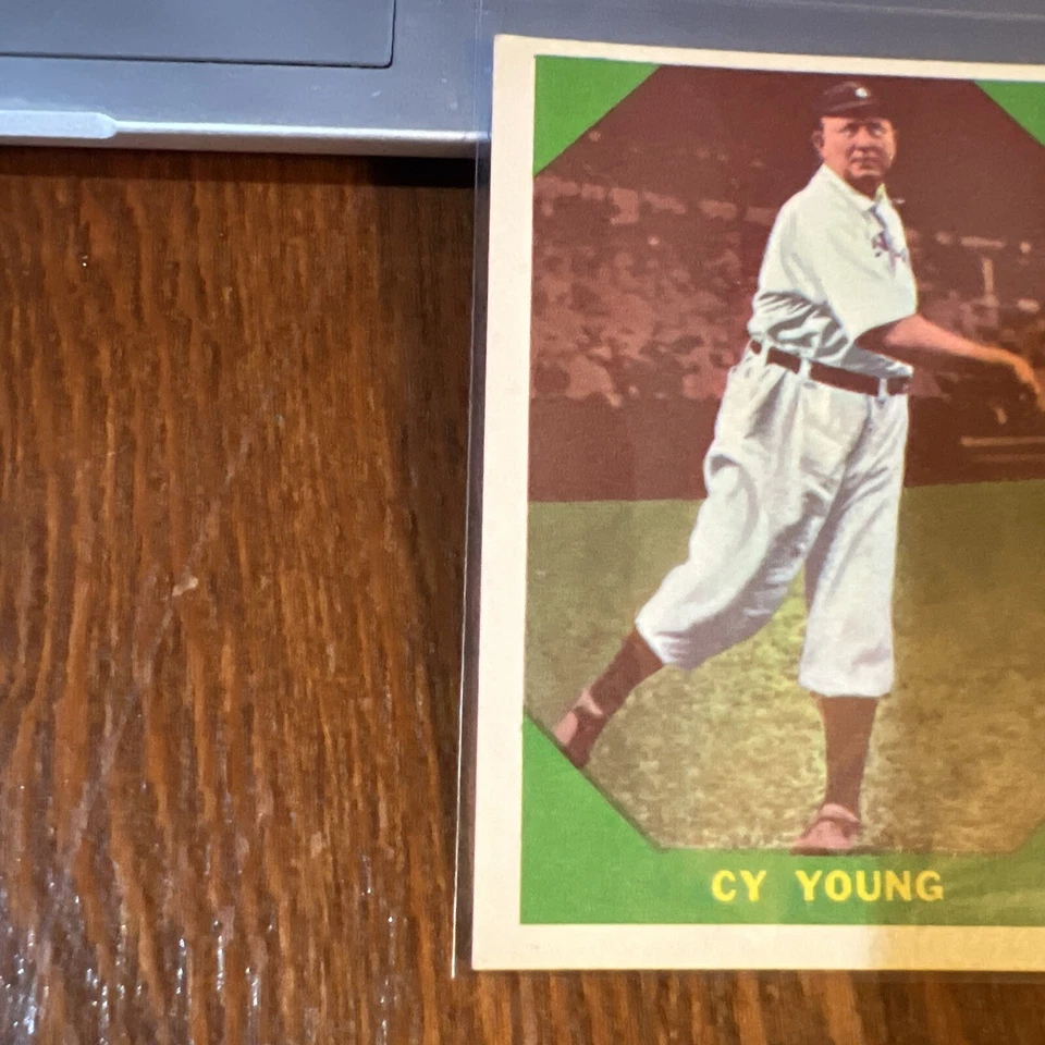 Cy Young 1960 Fleer Set Break # 47 EX Range HOF Boston Red Sox Cleveland Spiders - Image 3 of 4
