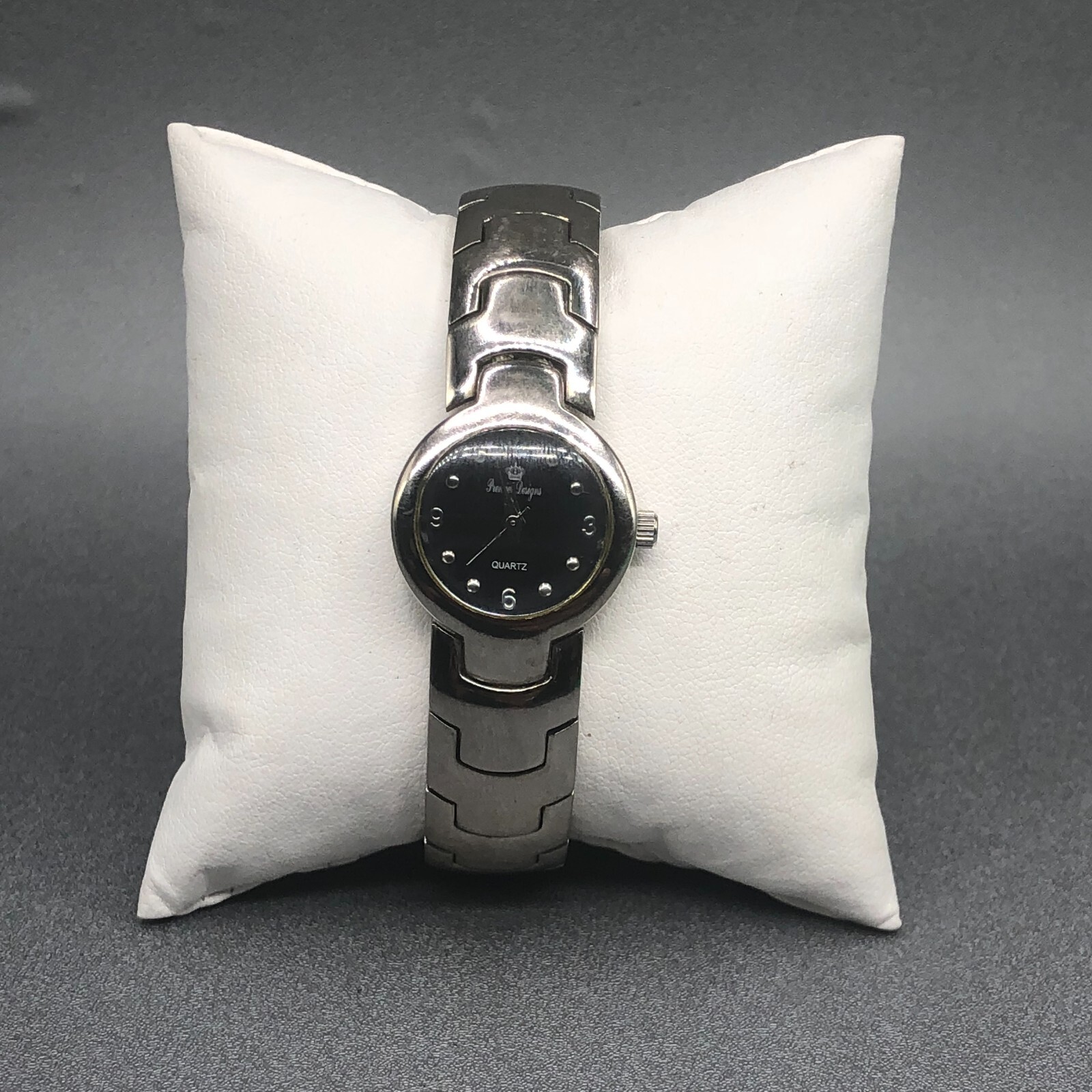 Premier Designs Watch Womens Silver Round Black Dial Cuff Band New Battery  | eBay