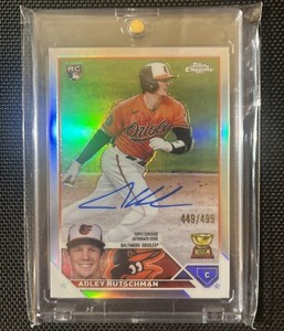 Adley Rutschman 2023 Topps Chrome #RA-AR Rookie Autographs Adley Rutschman 2023 Topps Chrome #RA-AR Rookie Autographs