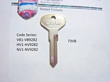 Key Blank for Vintage Audi, Porsche, Volkswagen (see code series) 73VB