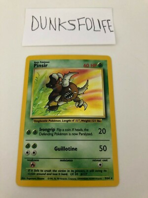 Pinsir Pokemon Card Base Set Holo 9/64 Very Rare Must See Jungle Set No  Stamp | eBay