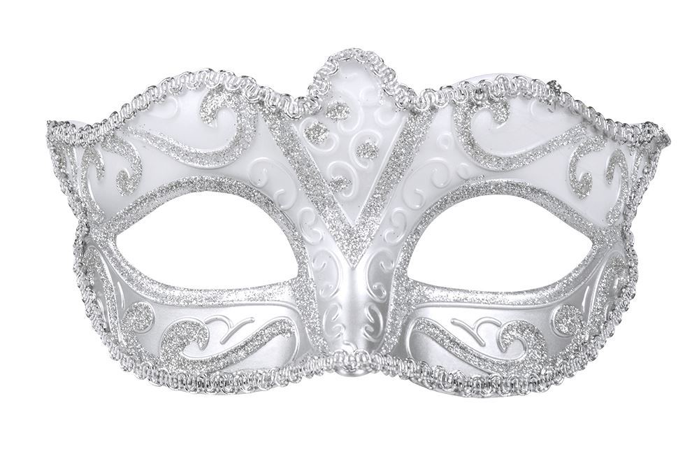 Silver Venice Felina Eye Mask Venetian Masquerade Ball Fancy Dress