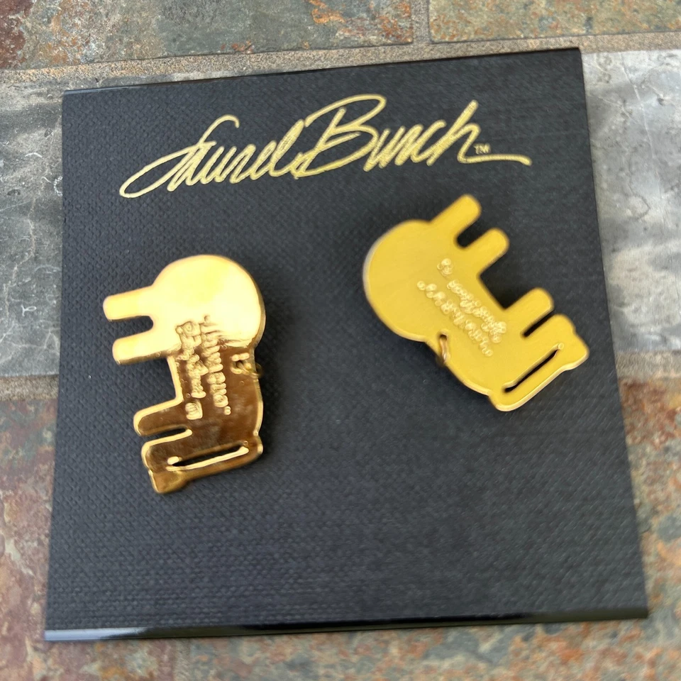 Laurel Burch Earrings blue lion "Leonardo" new on card Vintage - Image 3 of 4